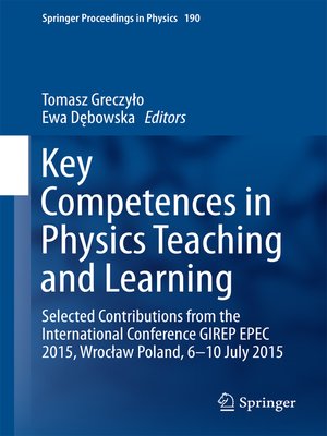 cover image of Key Competences in Physics Teaching and Learning